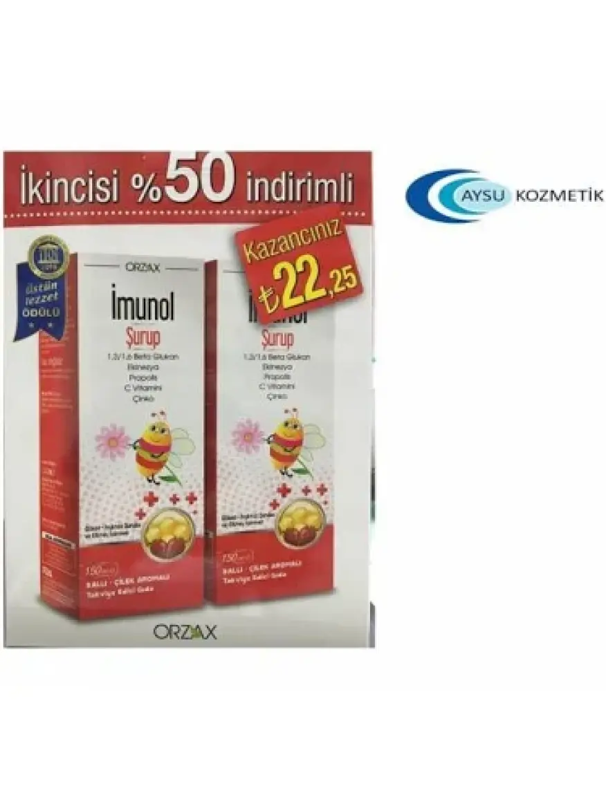 Orzax Imunol Sıvı Form Şurup 150 ml x 2 Adet