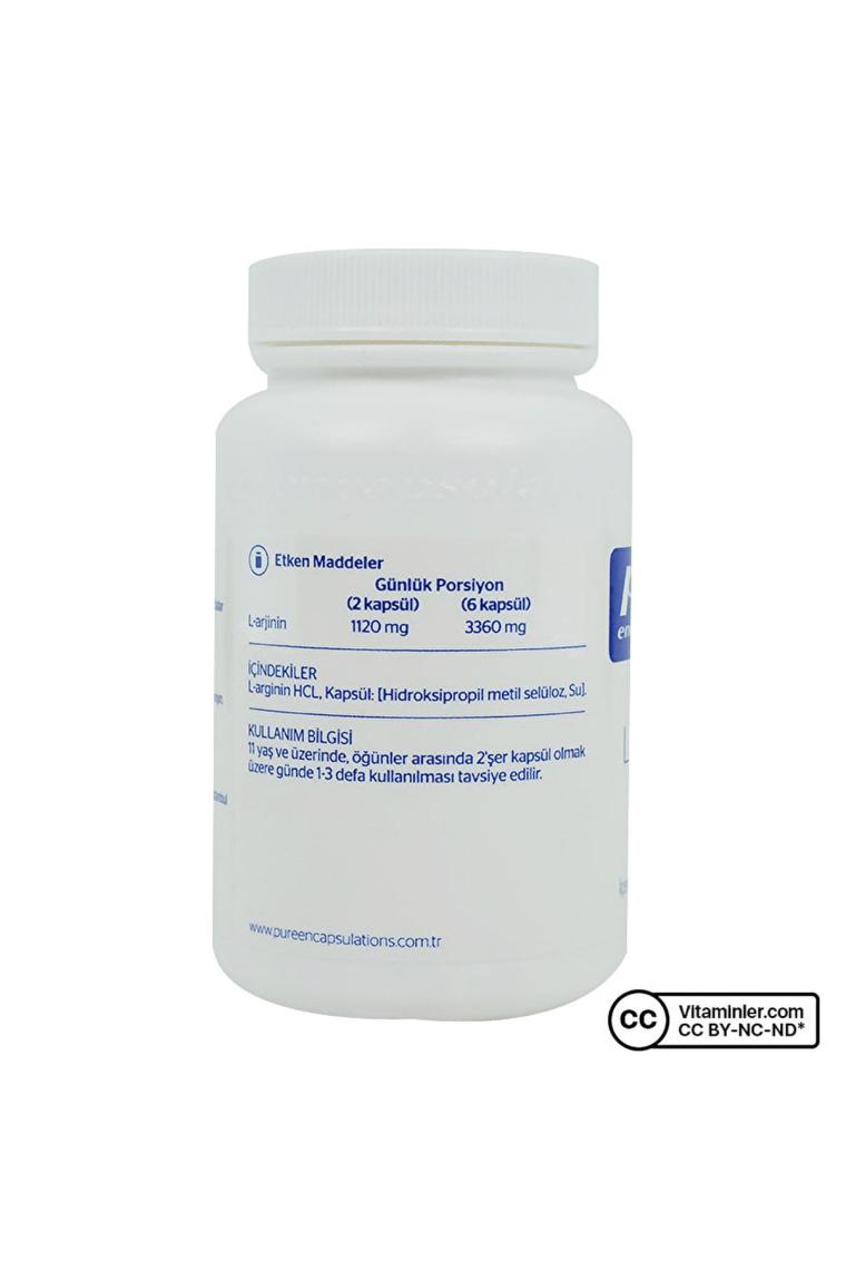 Pure Encapsulations L-Arginine 60 Kapsül