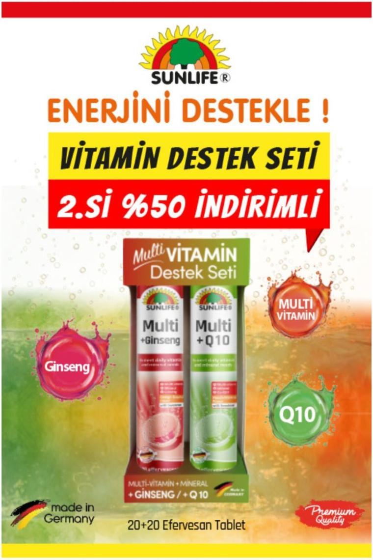 Sunlife Multivitamin Destek Seti 20 + 20 Efervesan Tablet