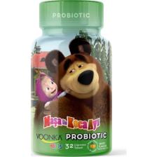 Voonka Kids Maşa ve Koca Ayı Probiotik Kayısı Aromalı 32 Çiğneme Tableti