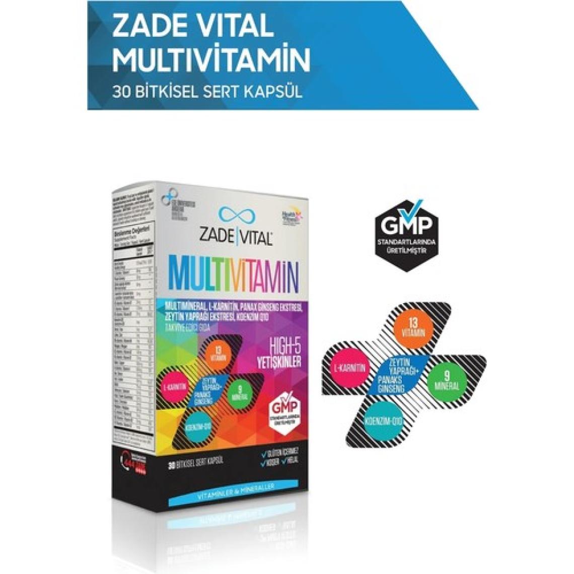 Zade Vital Multivitamin 30 Bitkisel Kapsül