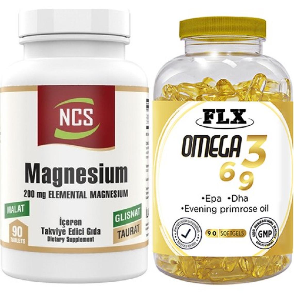 Ncs Magnesium Malat 90 Tablet & Flx Omega 3-6-9 90 Tablet