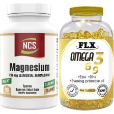 Ncs Magnesium Malat 90 Tablet & Flx Omega 3-6-9 90 Tablet