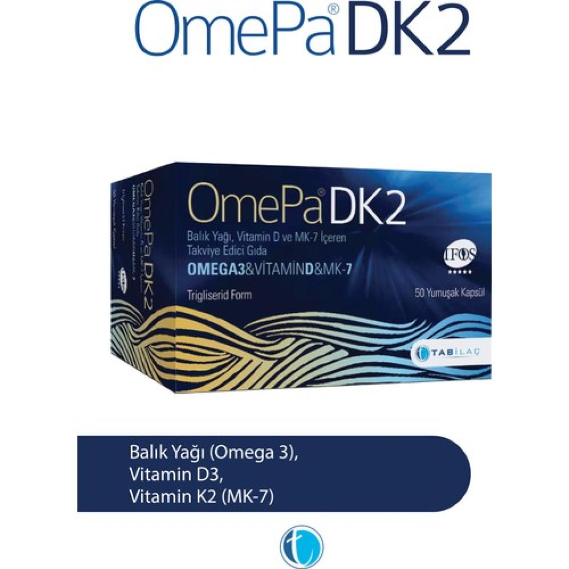 DK2 50 Yumuşak Kapsül D3K2 Omega 3 Balık Yağı