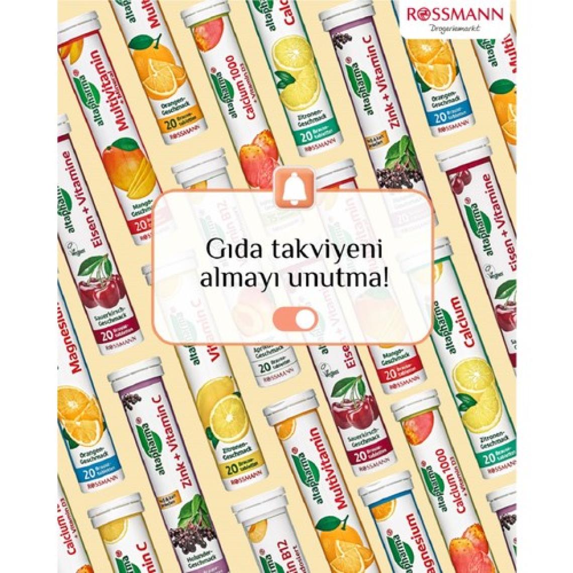 Altapharma Multivitamin ve Vitaminler İçeren Takviye Edici Gıda Efervesan Tablet Portakal Aromalı 20'li