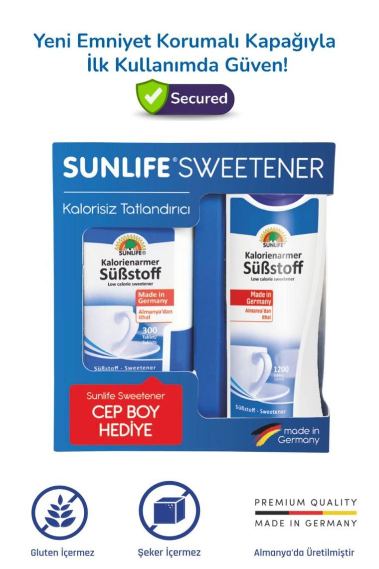 Sunlife Sweetener Tatlandırıcı 1200 Adet + 300 Tablet Hediyeli