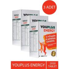 Youplus Energy Vitamin Mineral Kompleksi 30 Tablet 3 Adet