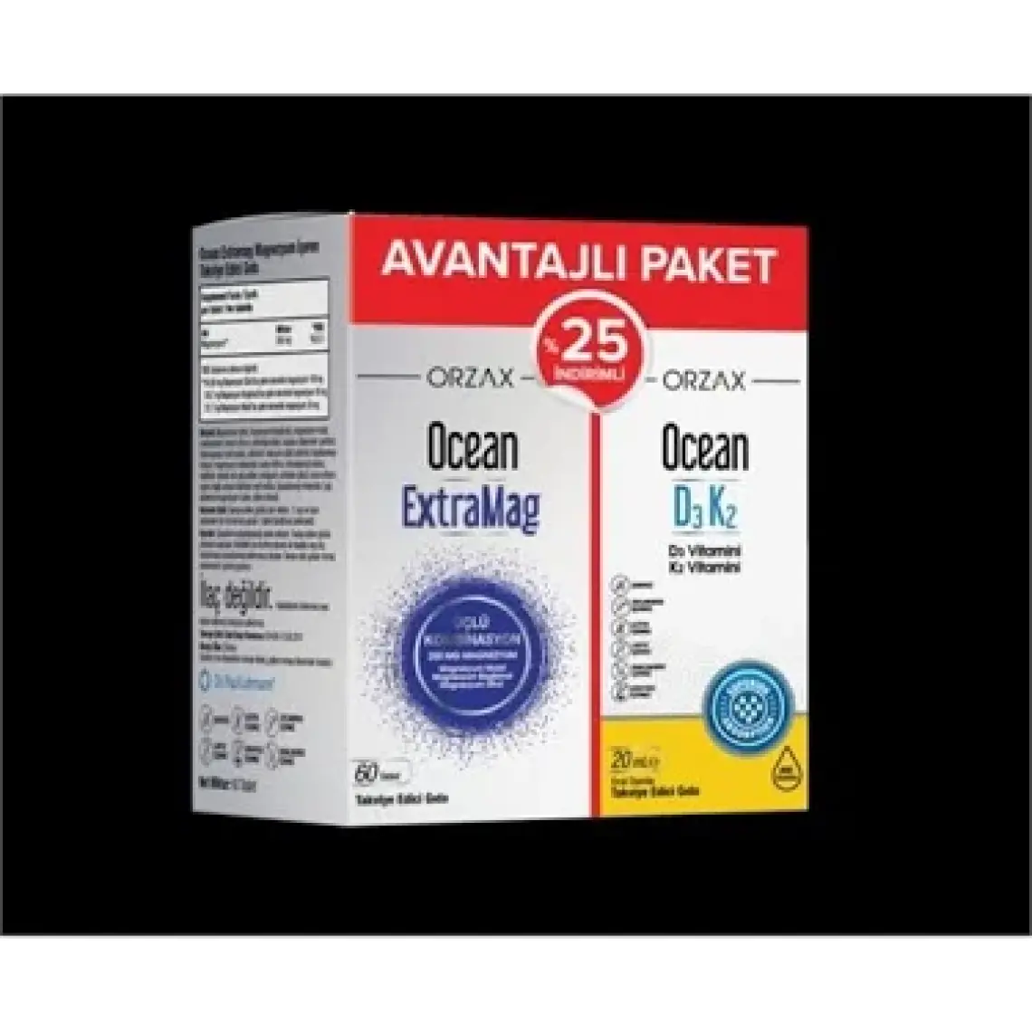 Ocean Extramag 60 Tablet + Ocean D3 K2 20 ml %25  Kofre 8697595874011