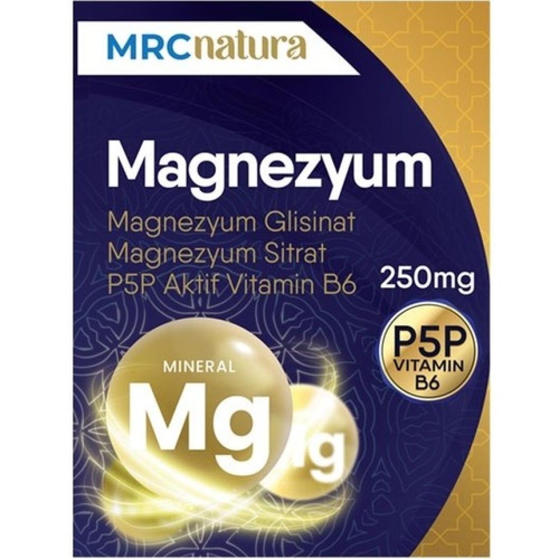 Mrc Natura   Magnezyum 250 mg Bisglisinat & Sitrat & P5p Vitamin B6 60 Kapsül
