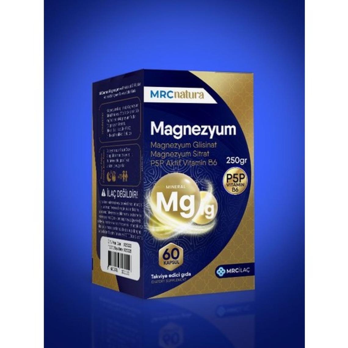 Mrc Natura   Magnezyum 250 mg Bisglisinat & Sitrat & P5p Vitamin B6 60 Kapsül