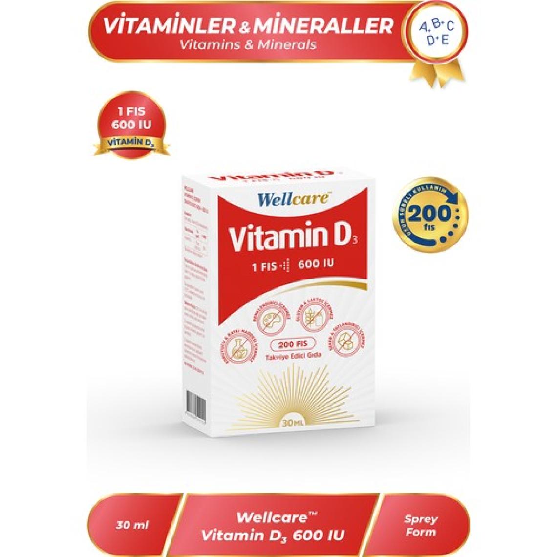 Wellcare Vitamin D3 600 IU 30 ML