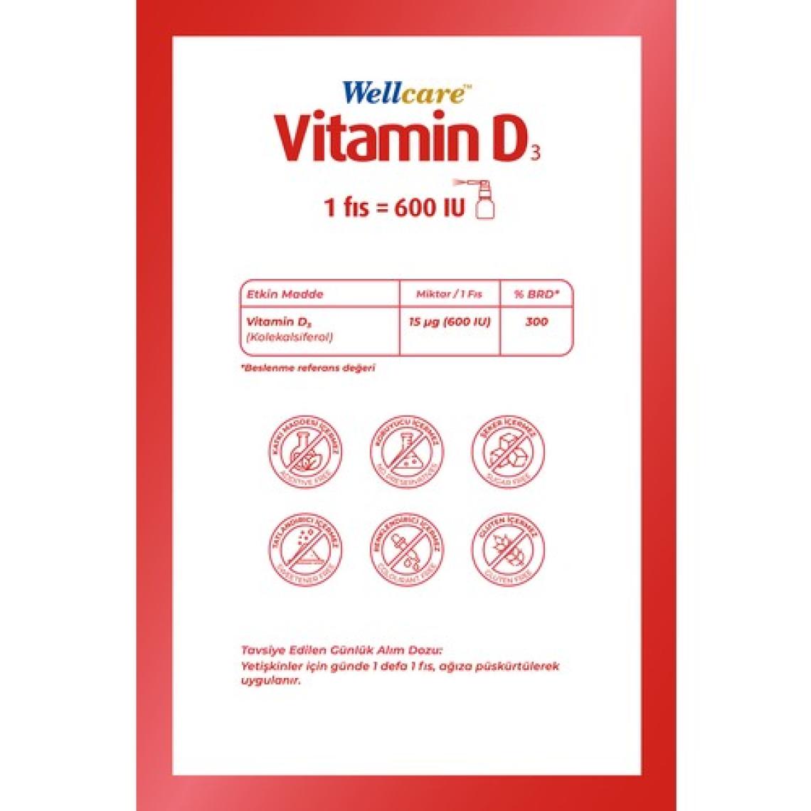 Wellcare Vitamin D3 600 IU 30 ML