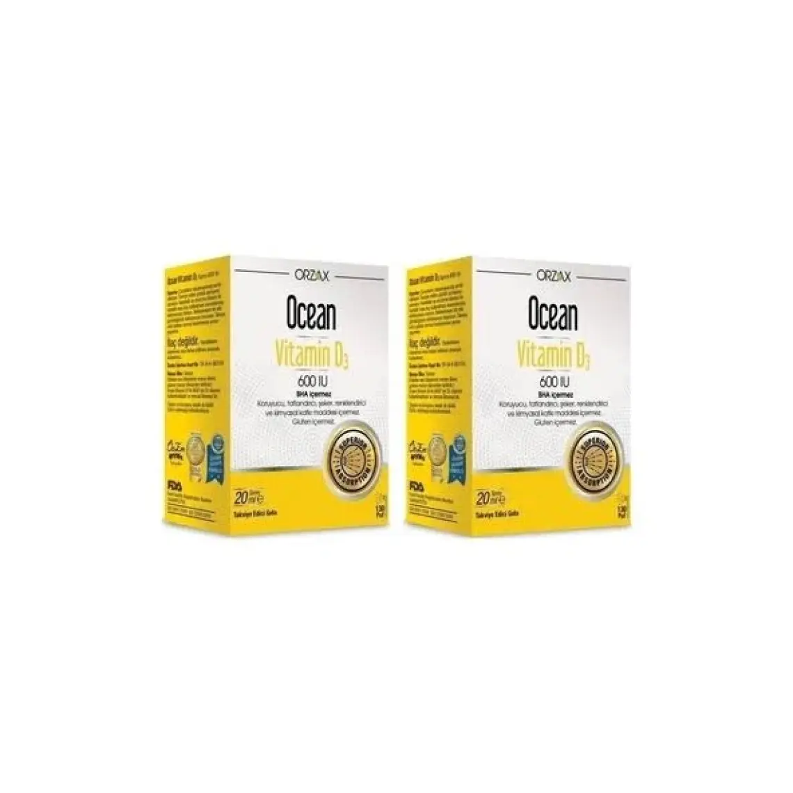 Ocean Vitamin D3 600 Iu Sprey 20ML 2 Kutu