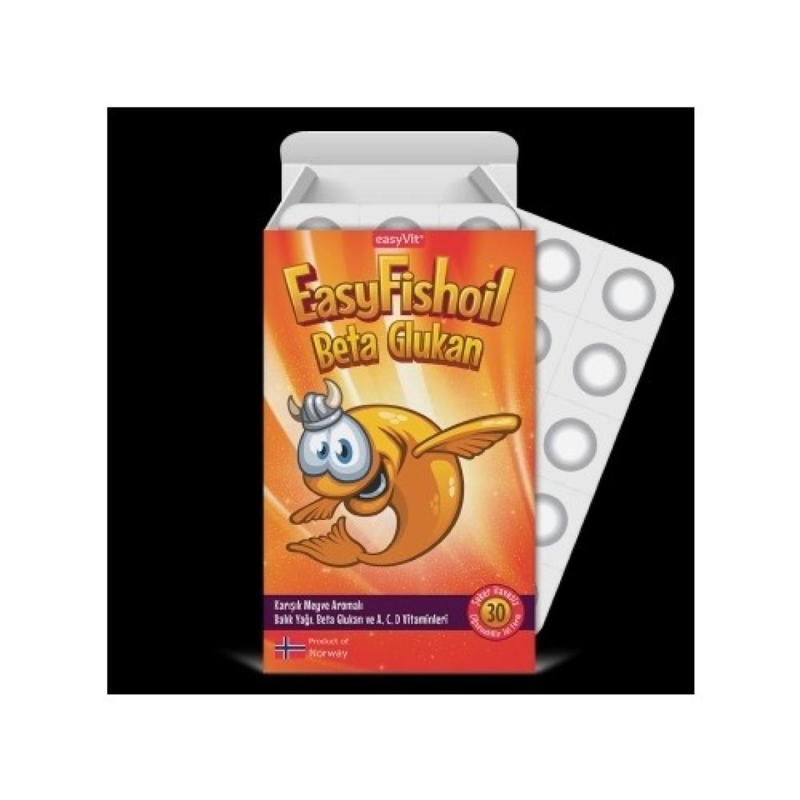 Easyvit Easy Fish Oil Beta Glukan 30 Çiğnenebilir Jel Tablet