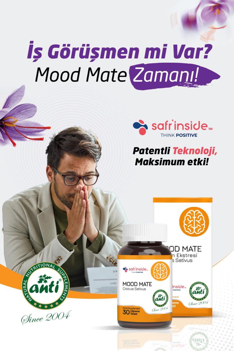 Anti Natural Anti Mood Mate Safran Ekstresi 30 Çiğneme Tableti