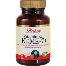 Balen K2 Mk7 Vitamin K2 Ve D Vitamini 450 Mg 60 Kapsül