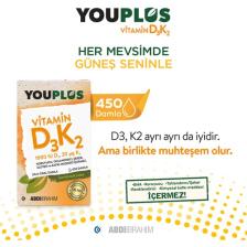 Youplus Vitamin D3K2 1000 IU 20 ML Oral Damla - Abdi İbrahim