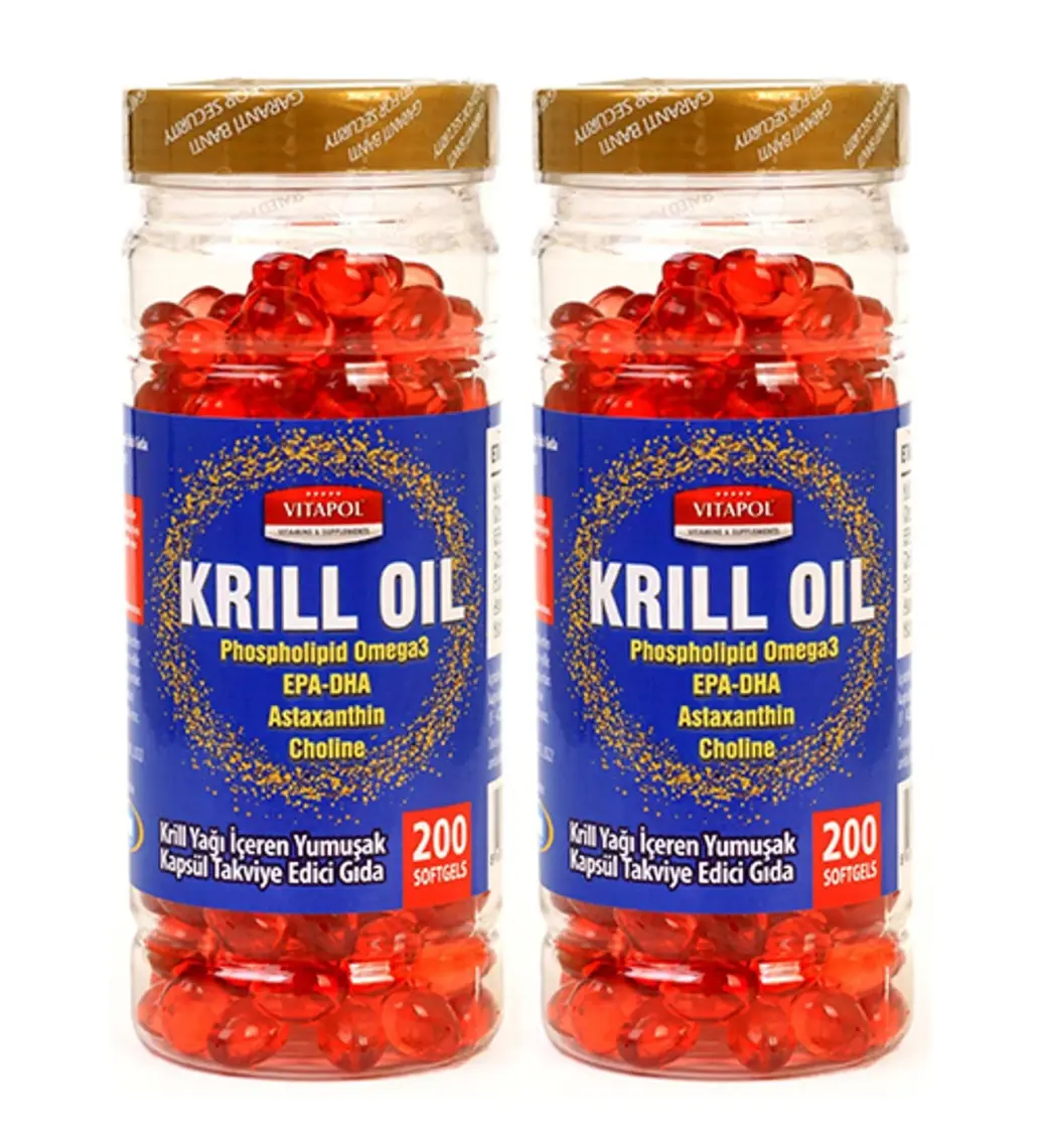 Vitapol Krill Oil 200 Yumuşak Kapsül Phospholipid Omega 3 Epa Dha Astaxanthin Choline Krill Yağı