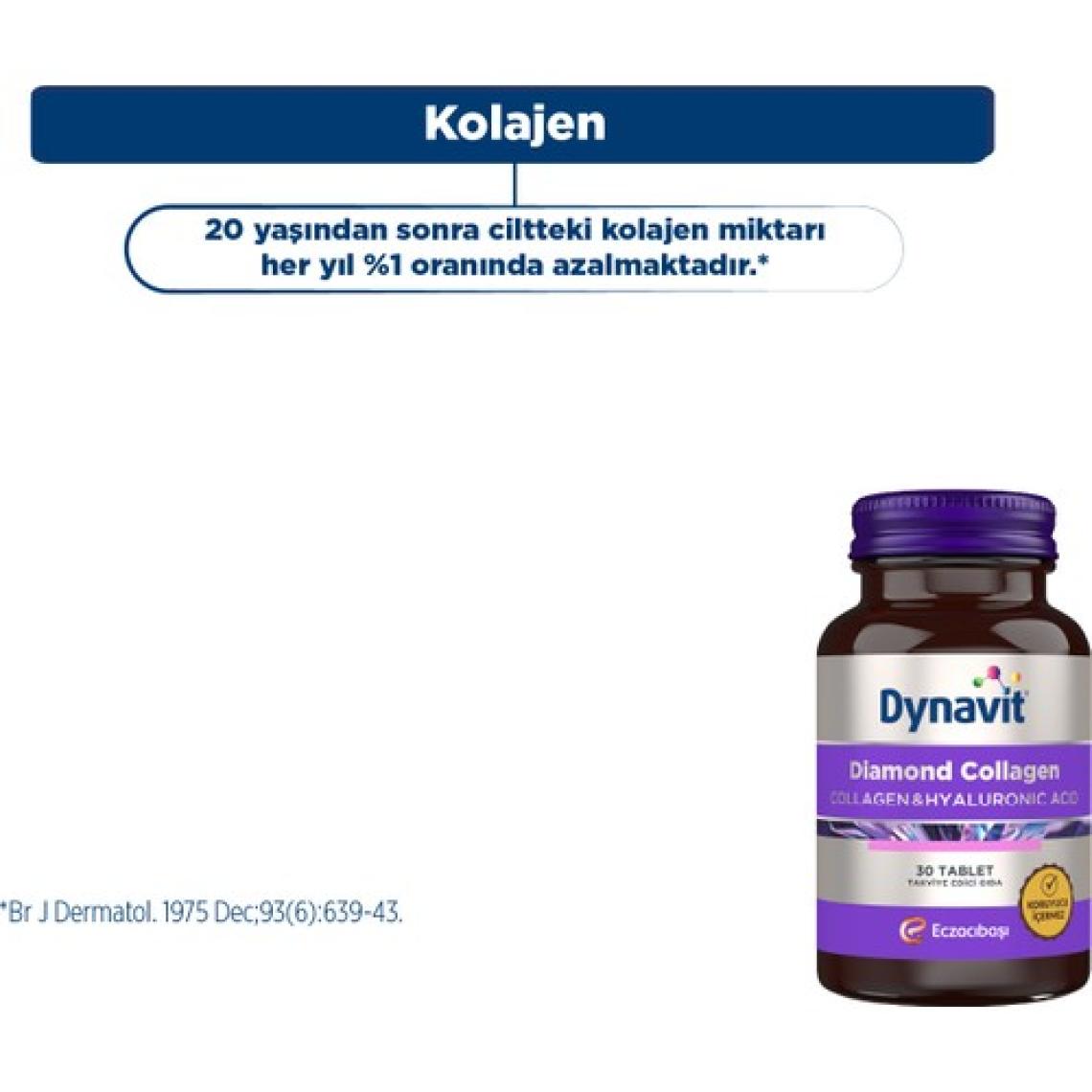 Dynavit Diamond Collagen & Hyaluronic Acid 30 Tablet - 2'li Avantaj Paketi - Tip 1 Balık Kolajeni