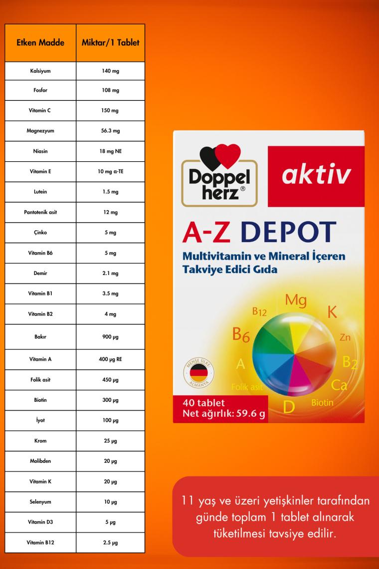 Doppelherz Aktiv A-Z Depot Multivitamin 40 Tablet