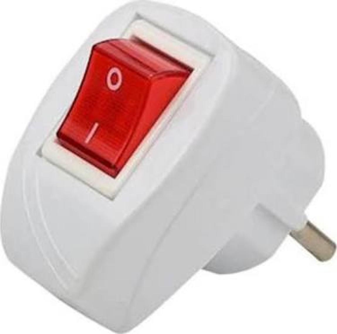 Almera Topraklı Anahtarlı Tekli Erkek Fiş Kablosuz Beyaz