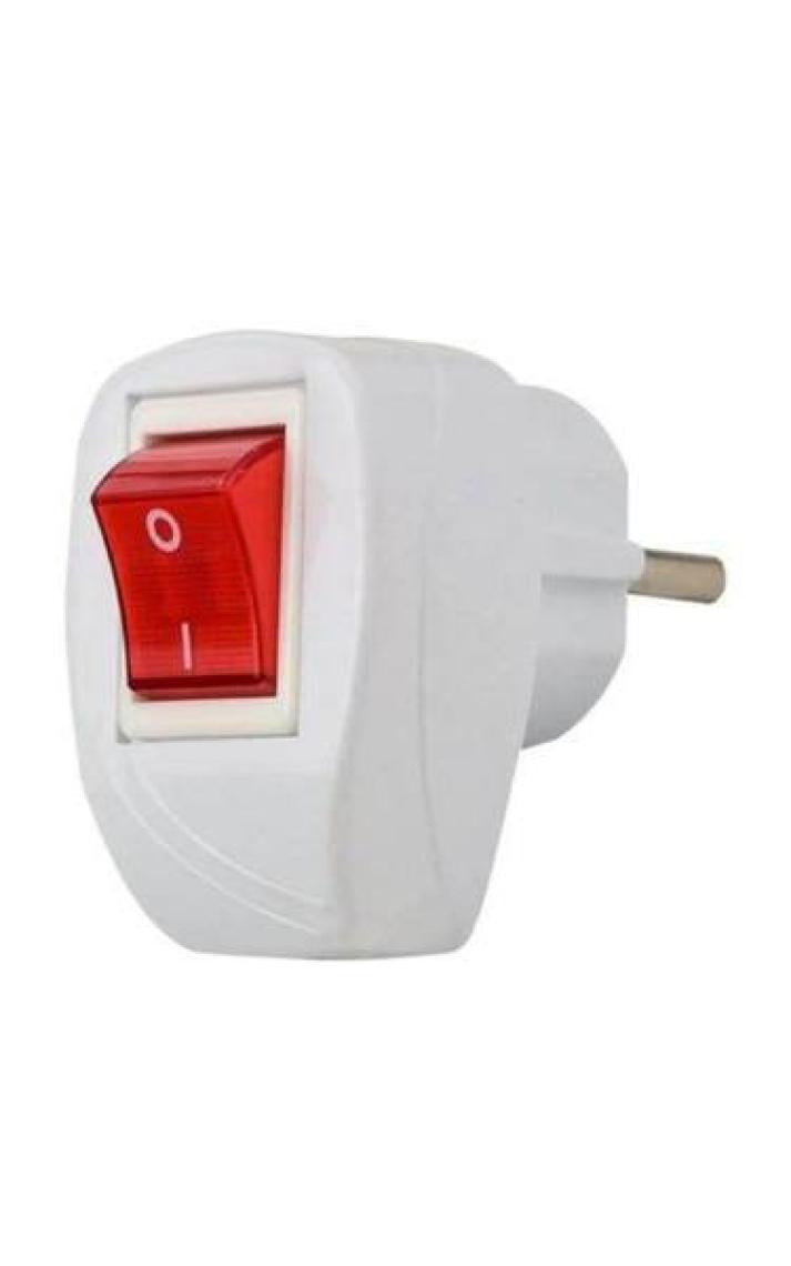 Almera Topraklı Anahtarlı Tekli Erkek Fiş Kablosuz Beyaz