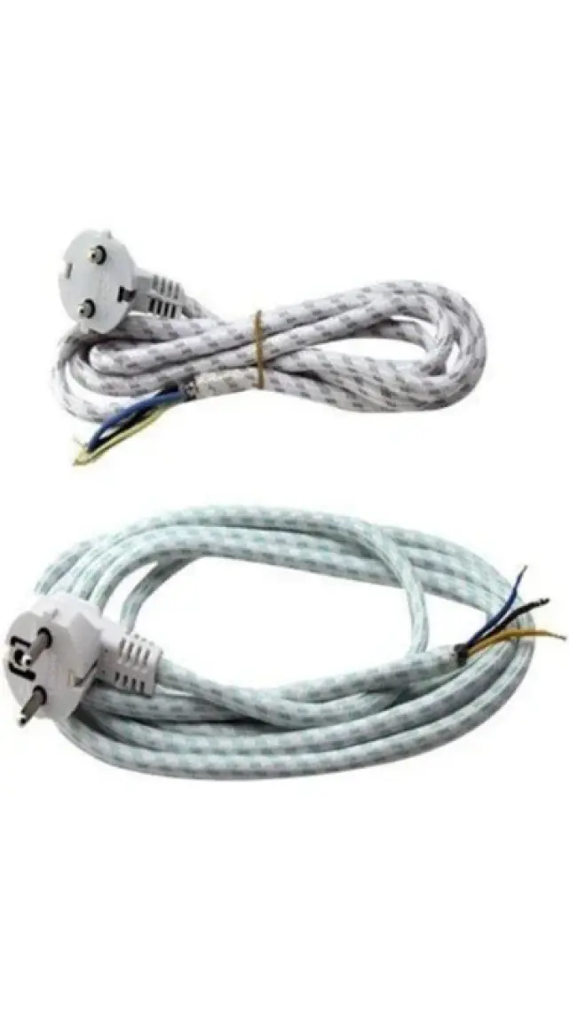 End Elektrik Ütü Kordonu 3*0,75 Mm. 2,5mt Kauçuk