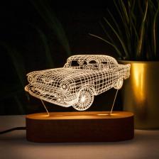 Klasik Araba Modelli 3 Boyutlu Led Lamba