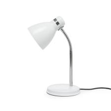 Modern Krom Spiralli Masa Lambası - Beyaz
