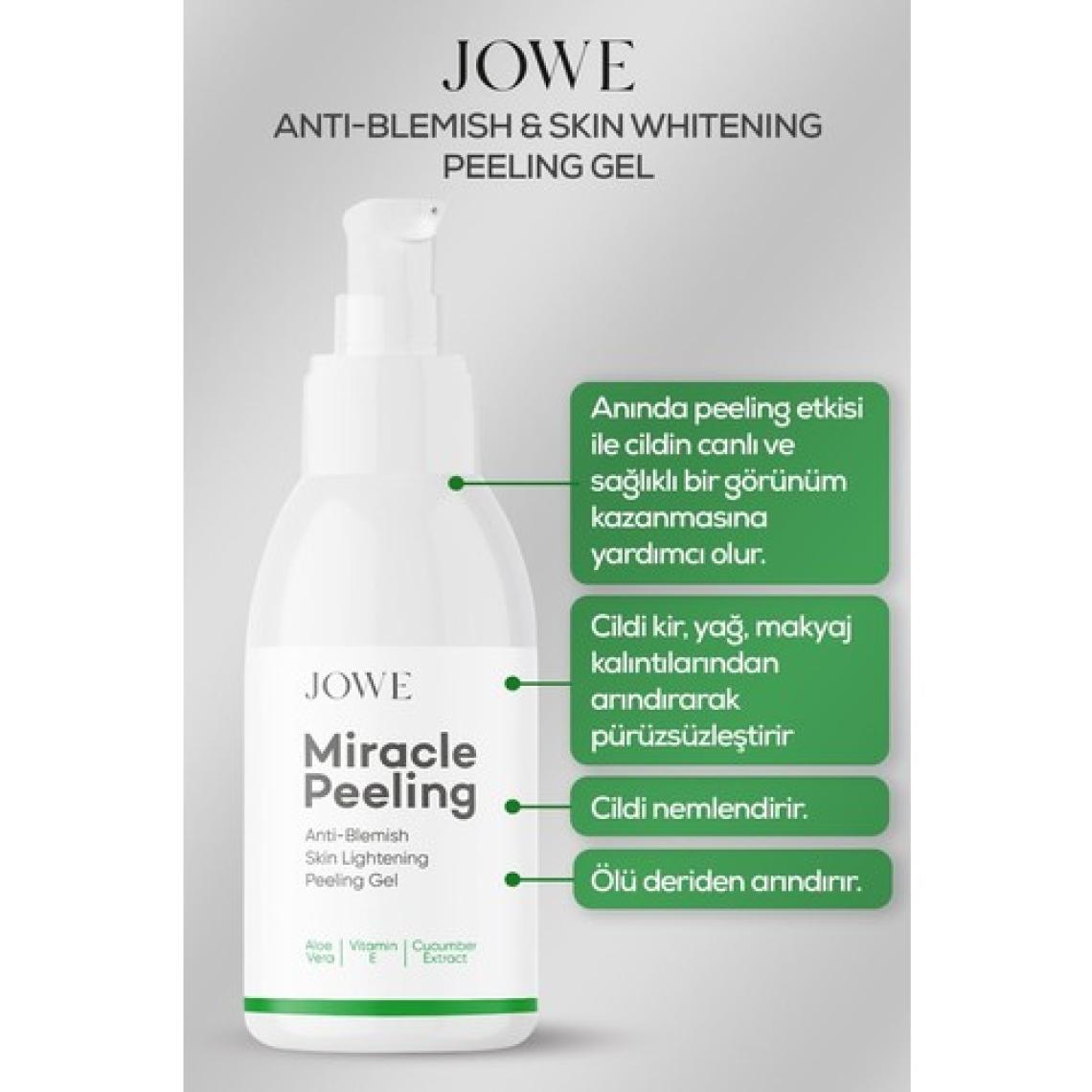 Jowe Aloe Vera Peeling Jeli - Tüm Cilt Tipleri için Derin Temizlik ve Canlandırma, 100 ml