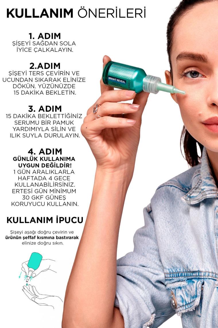 L'Oréal Paris L'oreal Paris Bright Reveal Koyu Lekelere Karşı Hızlı Etkili Yenileyici Peeling Serum 25 [Aha + Bha + Pha] 25ml
