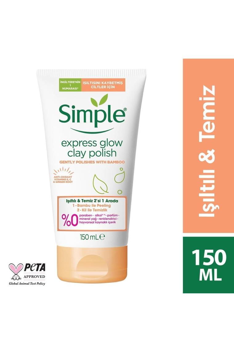 Simple Protect & Glow 2'si 1 Arada Işıltılı & Temiz Işıltısını Kaybetmiş Ciltler Için 150 ml