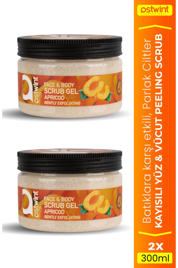 Ostwint Face Body Scrub Gel Kayısı 300 ml  x 2 Adet