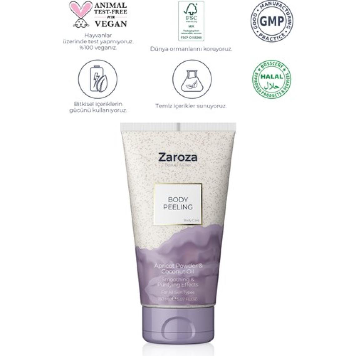 Zaroza Arındırıcı Vücut Peelingi Kayısı Çekirdeği  Hindistan Cevizi Yağı 150 ml