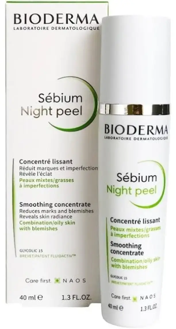 Sebium Night Peel Yağlı Akne Eğilimli Ciltler Glikolik Asit İçeren Peeling Etkili Gece Serumu 40 ml