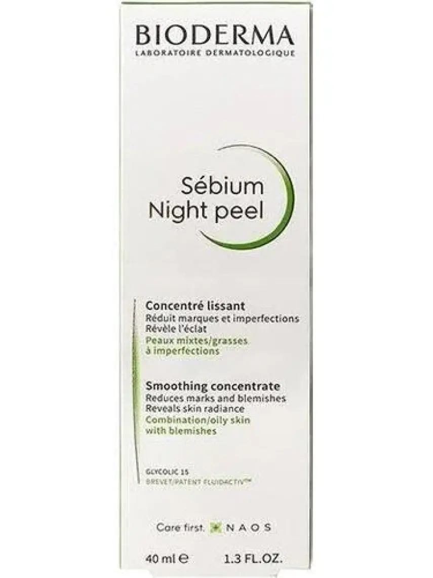 Sebium Night Peel Yağlı Akne Eğilimli Ciltler Glikolik Asit İçeren Peeling Etkili Gece Serumu 40 ml