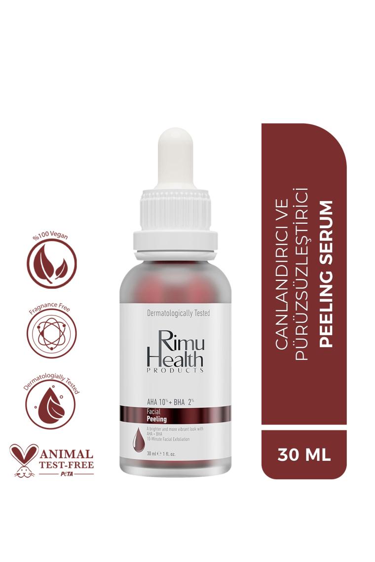 Canlandırıcı Ve Cilt Tonu Eşitleyici Yüz Peeling Serum 30 Ml (aha 10% + Bha 2%)