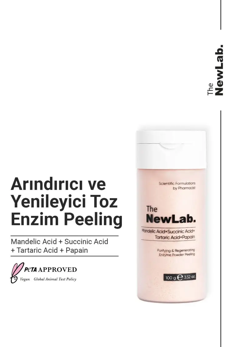 The NewLab. Arındırıcı ve Yenileyici Enzim Peeling 100g(Mandelic Acid+Succinic Acid+Tartaric Acid+Papain)