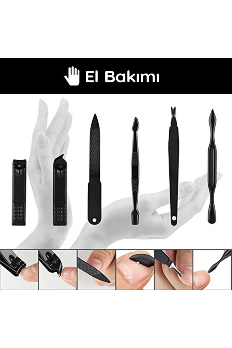 5DM 18 Parça Çanta Tipi Manikür Pedikür Tırnak Bakım Seti