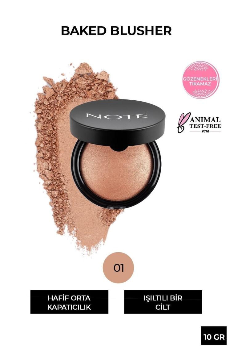 Note Baked Allık Işıltılı Highlighter 01 Pleasure