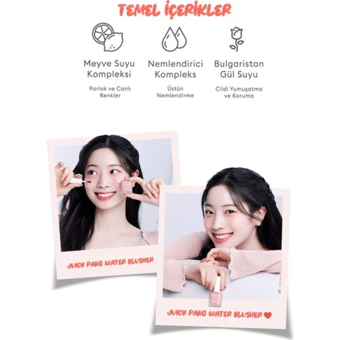 MISSHA Meyve Kokulu, Nemlendirici, Doğal Görünümlü Sıvı Allık A'PIEU Juicy-Pang Water Blusher (CR02)
