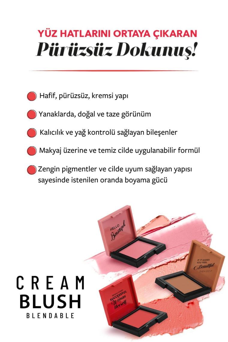 Cream Blush - Krem Allık 43 Scarlett