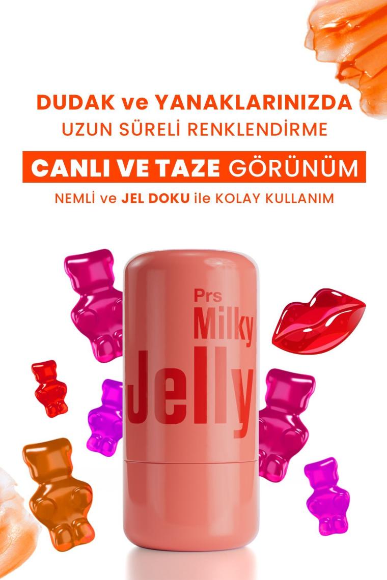 Procsın Milky Jelly Doğal Görünüm Dudak ve Yanak Renklendirici Allık Mercan (Coral) 5 gr