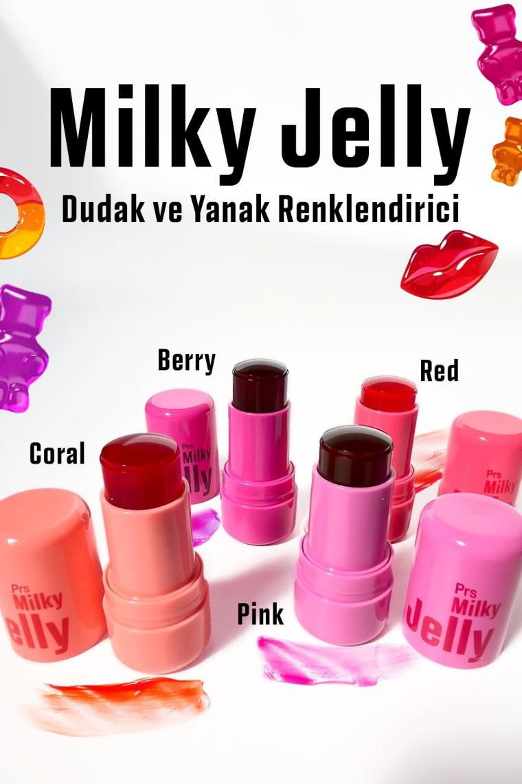 Procsın Milky Jelly Doğal Görünüm Dudak ve Yanak Renklendirici Allık Mercan (Coral) 5 gr