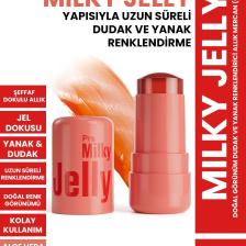 Procsın Milky Jelly Doğal Görünüm Dudak ve Yanak Renklendirici Allık Mercan (Coral) 5 gr