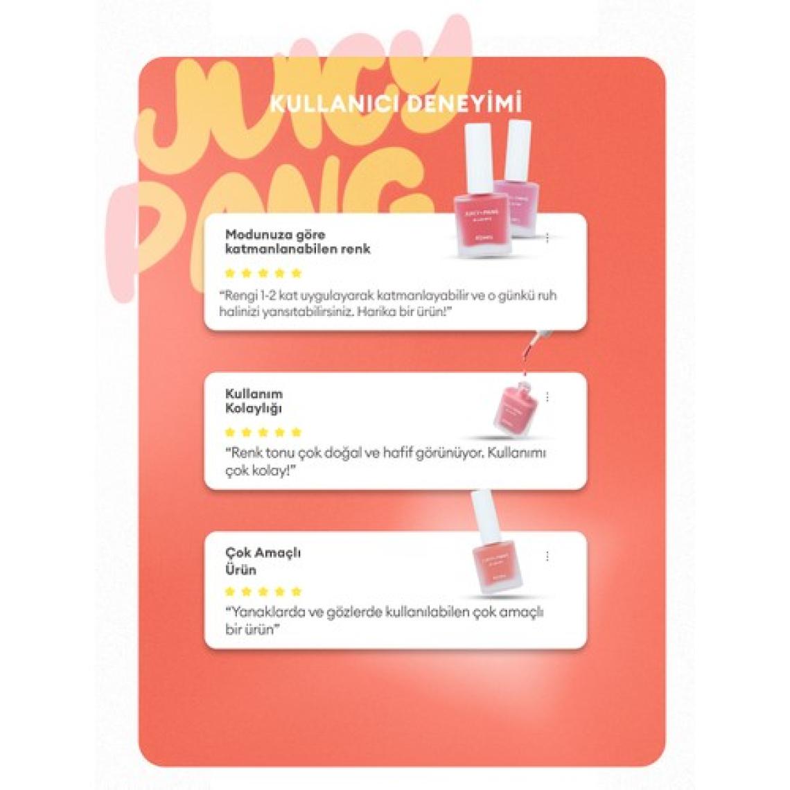 MISSHA Meyve Kokulu, Nemlendirici, Doğal Görünümlü Sıvı Allık A'PIEU Juicy-Pang Water Blusher (CR01)