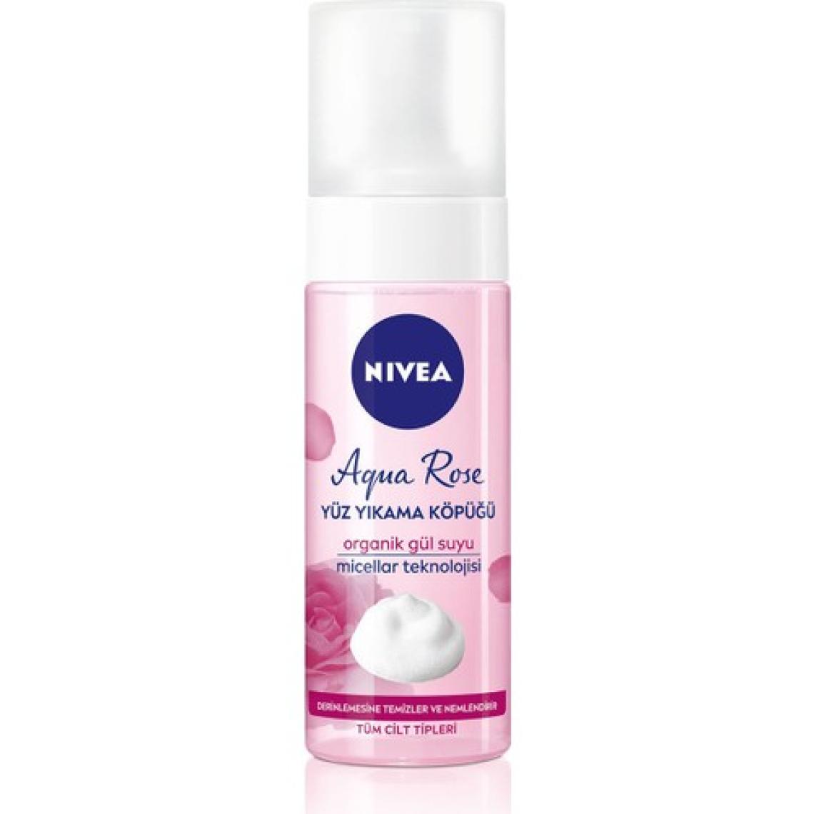 NIVEA Aqua Rose Organik Gül Suyu Içeren Yüz Yıkama Köpüğü 150 ml,Yüz Temizleme