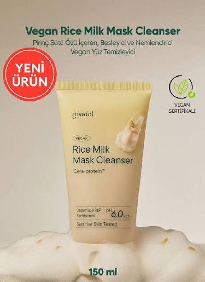 Goodal Vegan Rice Milk Mask Cleanser -  Pirinç Sütü Özlü Yüz Temizleyici