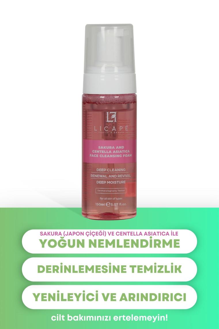 Licape Sakura Ve Centella Asitica Yüz Temizleme Köpüğü 150ml