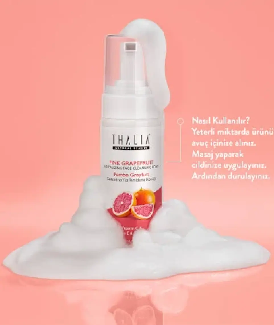 Thalia Canlandırıcı & Arındırıcı Etkili Pembe Greyfurt Özlü Yüz Temizleme Köpüğü 150 ml
